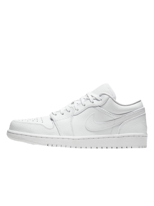 Air Jordan 1 Low White Tumbled Leather