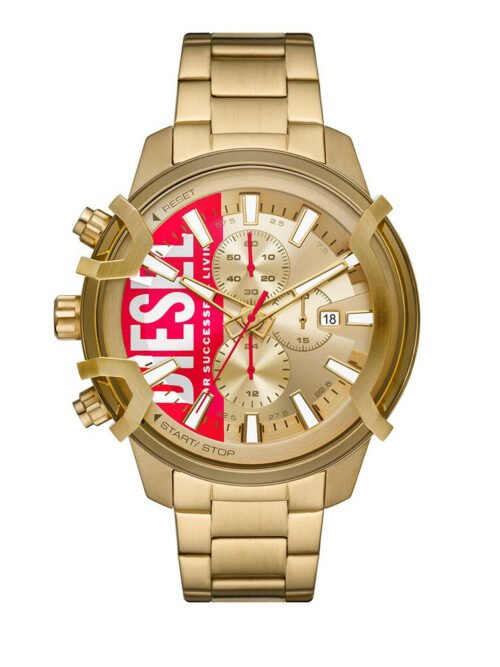 Montre Diesel Griffed Chronograph Stainless Steel Watch Gold