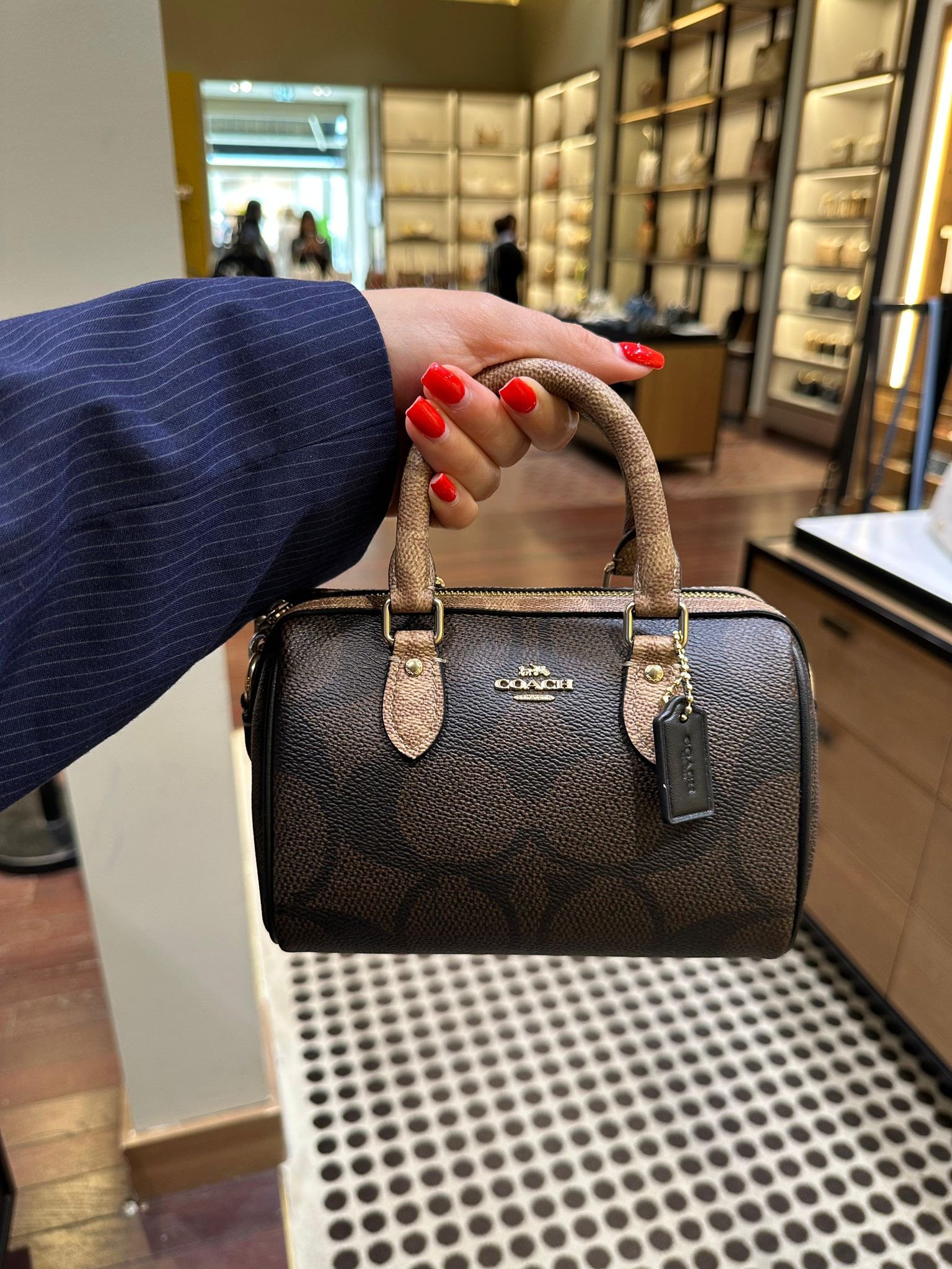 Sac À Bandoulière Coach Satchel Mini Rowan Marron Noyer S – Image 2