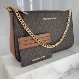 Coffret Michael Kors Sac À Bandoulière & Porte-cartes Brown