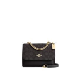 Sac À Bandoulière Coach MINI Klare en Toile Marron Noir S