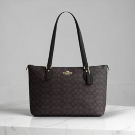 Sac À Cabas Coach Gallery En Toile Noir L