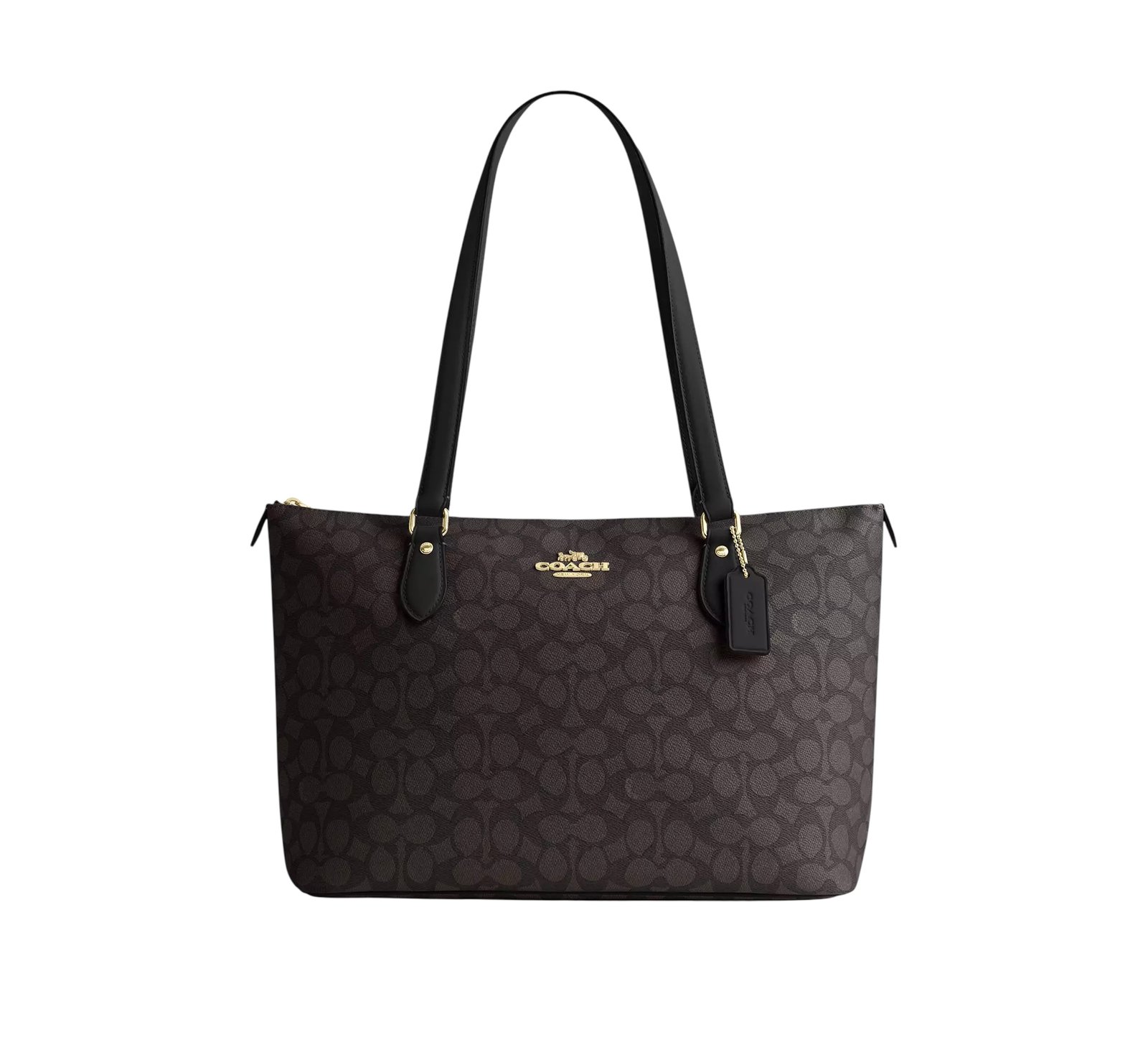 Sac À Cabas Coach Gallery En Toile Noir