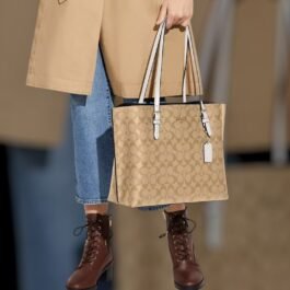 Sac À Cabas Coach Mollie En Toile Sgnt Gold XL