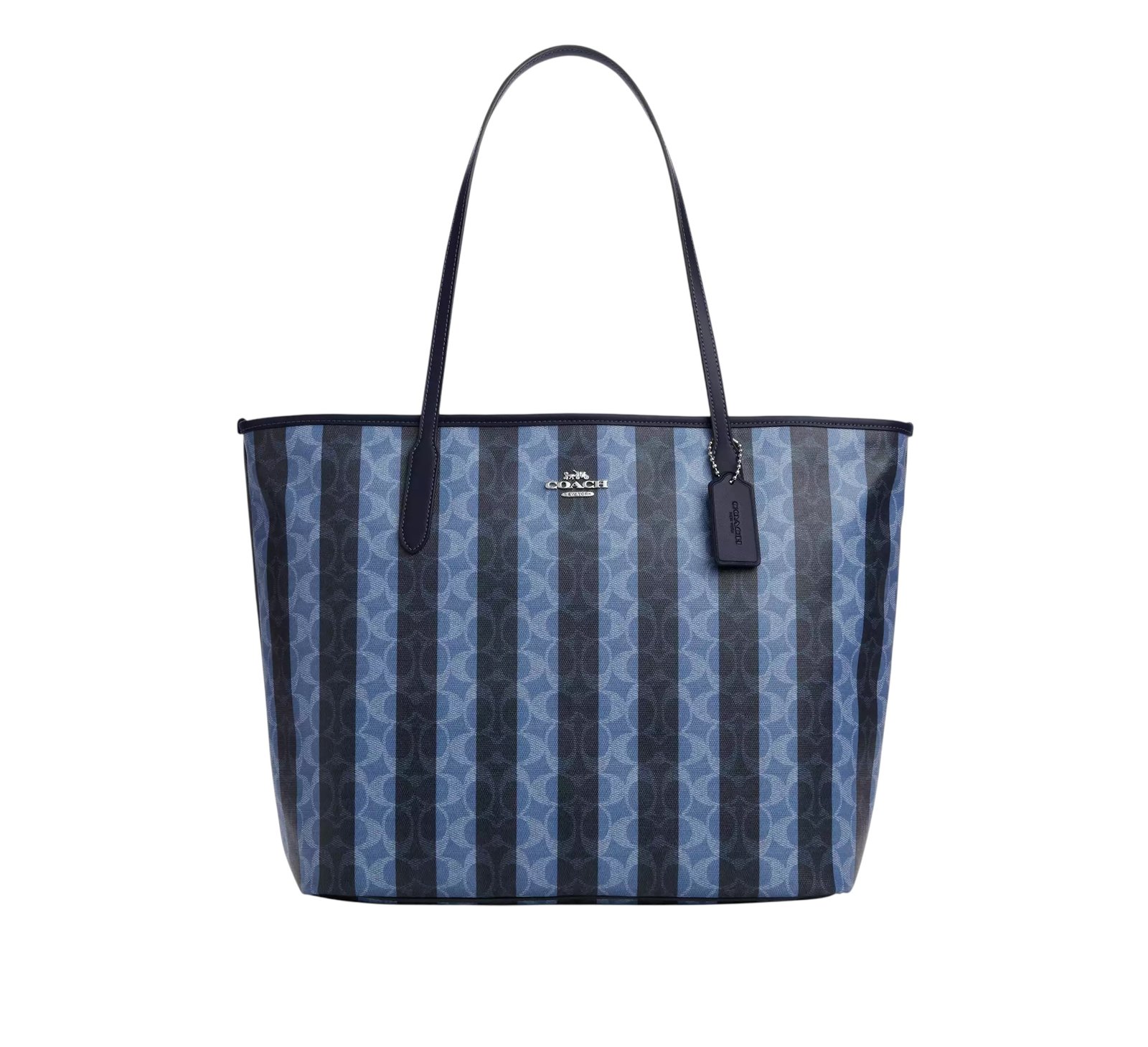 Sac À Cabas Coach City En Toile Bleu XXL