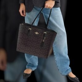 Sac À Cabas Coach Mollie En Toile  Noir L