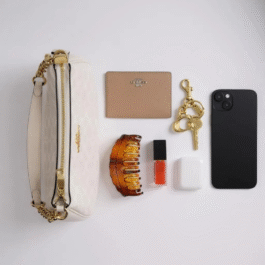 Sac À Bandoulière Coach Teri en Toile Beige M