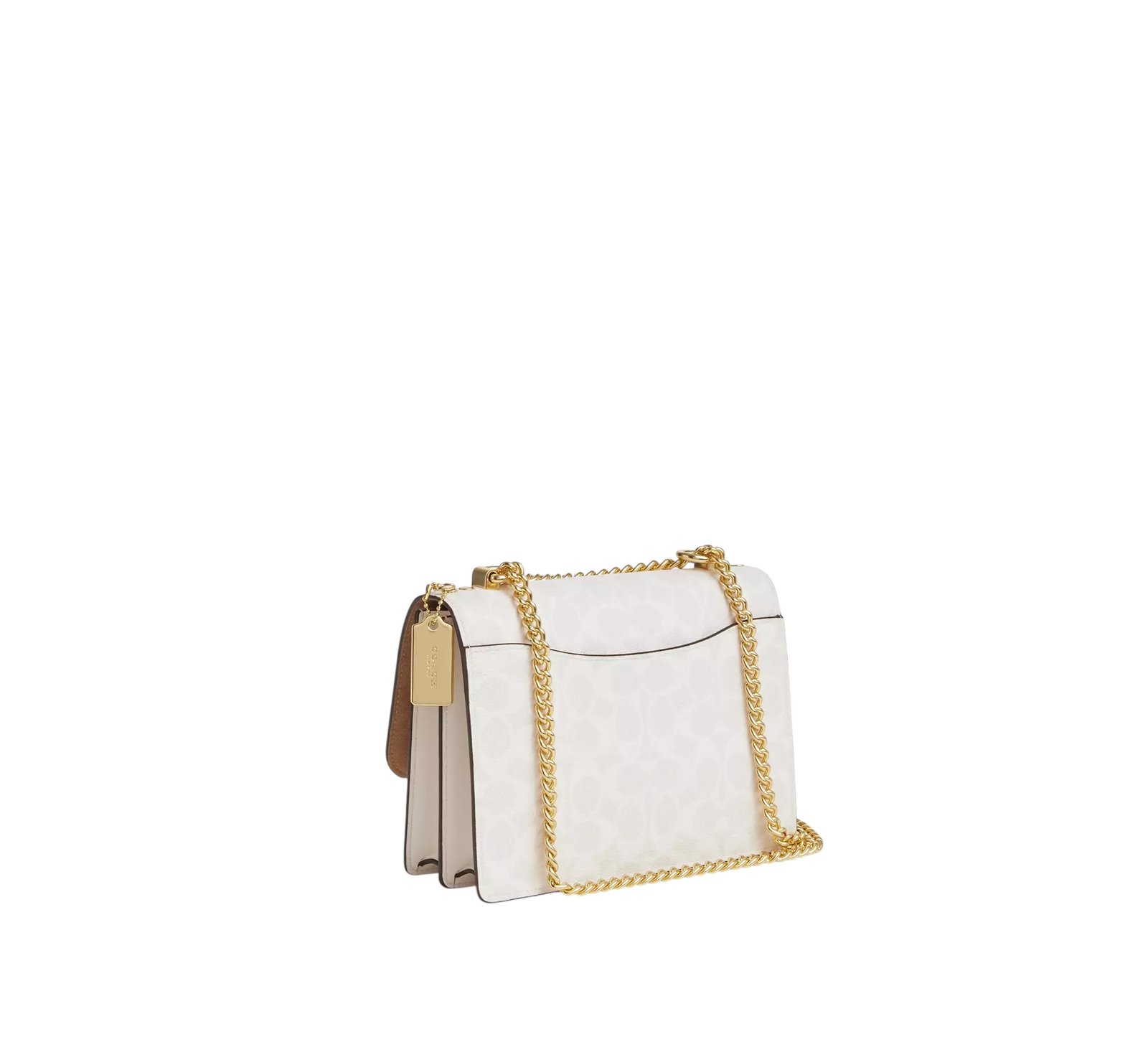 Sac À Bandoulière Coach Klare en Toile Beige Blanc M – Image 3