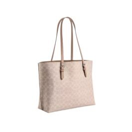 Sac À Cabas Coach Mollie En Toile Beige L