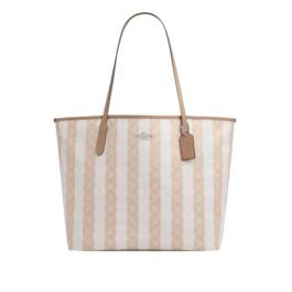 Sac À Cabas Coach City En Toile Marron Clair XXL