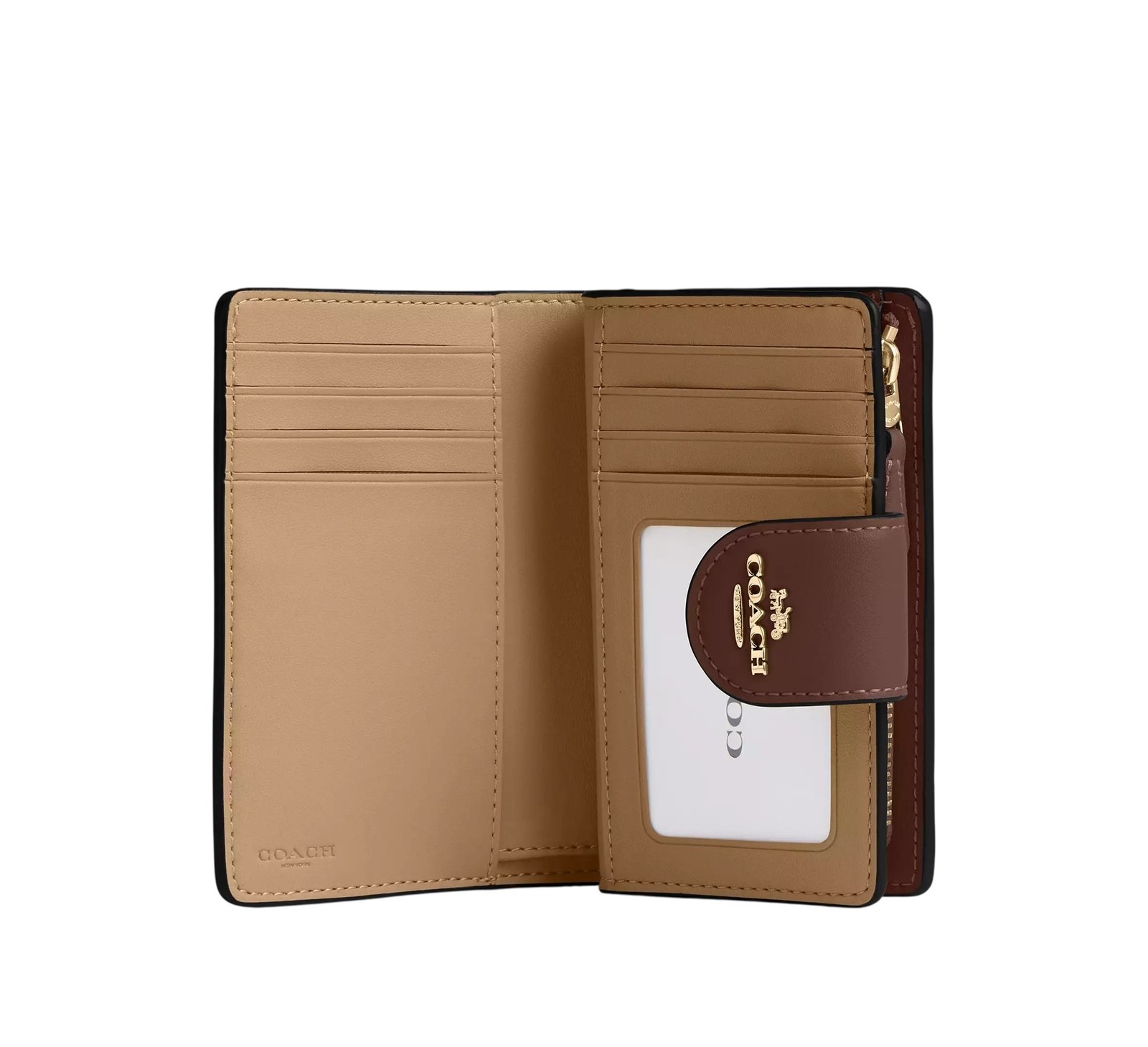 Portefeuille moyen à zip en coin Coach – Image 2