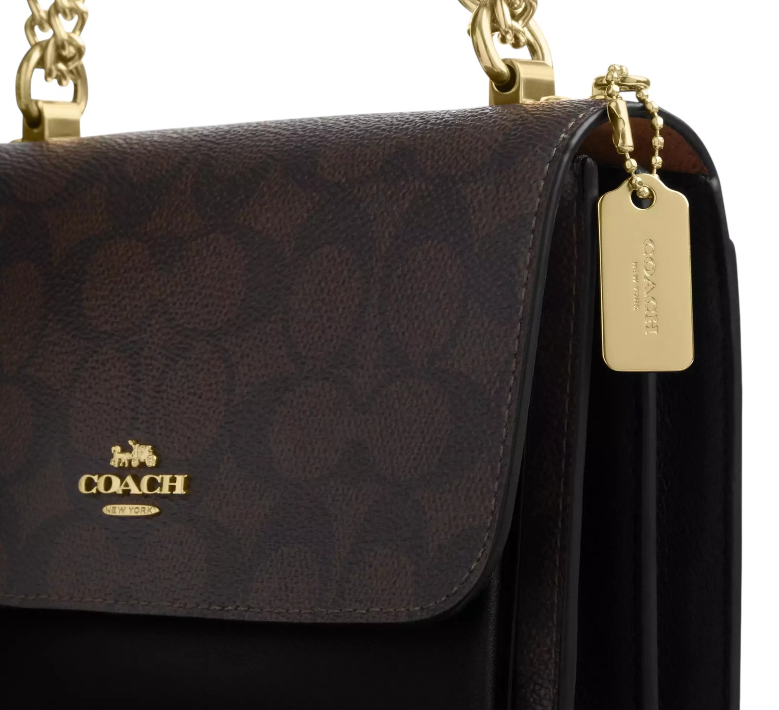 Sac À Bandoulière Coach MINI Klare en Toile Marron Noir S – Image 4