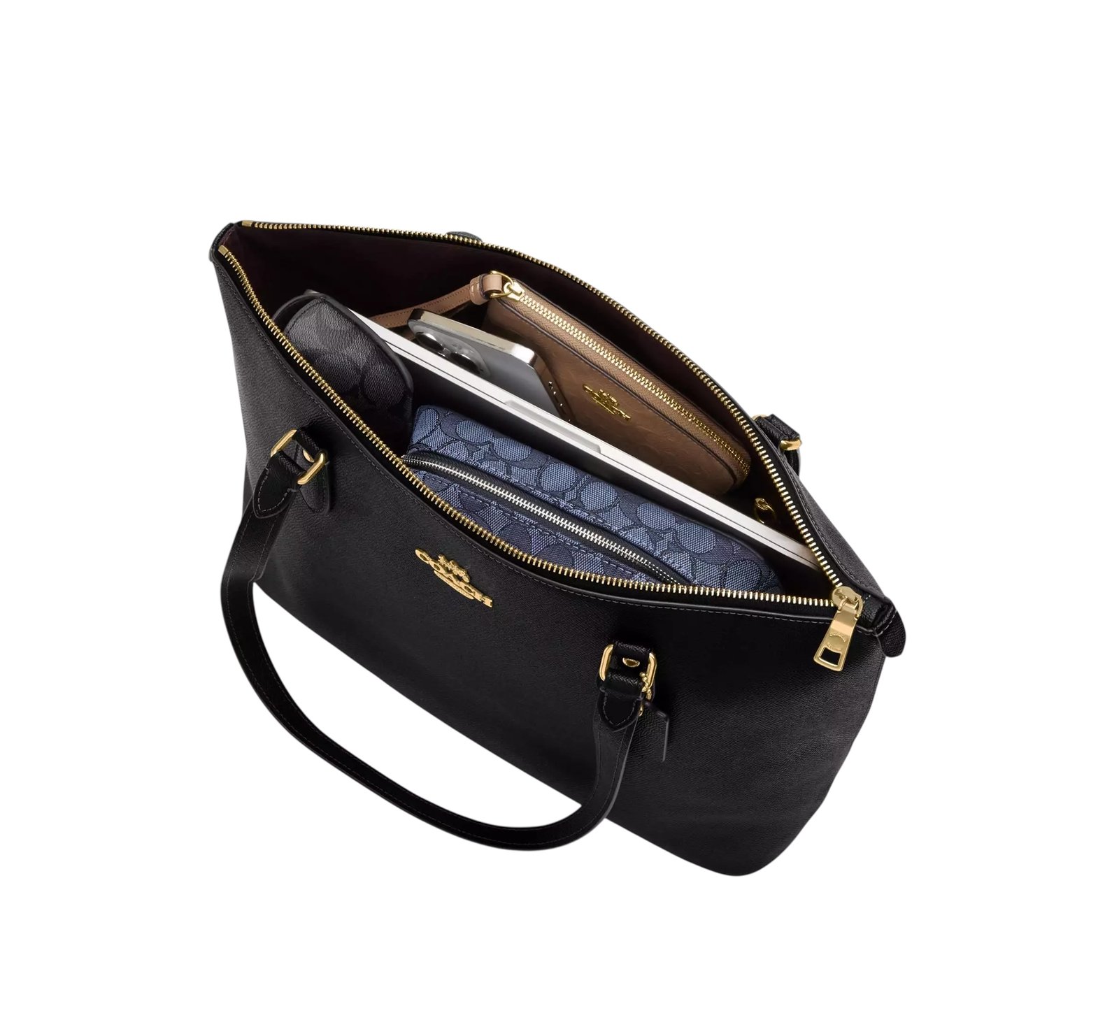 Sac À Cabas Coach Gallery En Toile Blanc L – Image 5