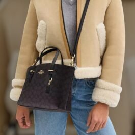 Sac À Cabas Coach Mollie 25 En Toile Black M