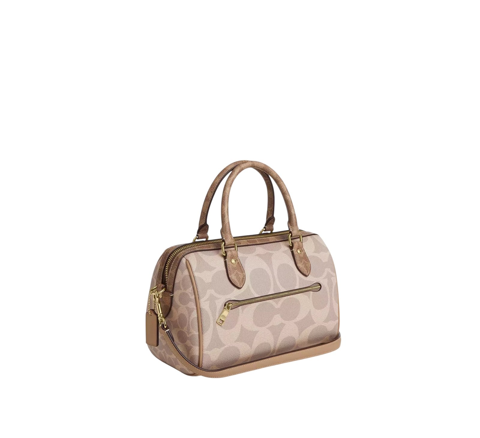 Sac À Bandoulière Coach Satchel Rowan Beige Clair M – Image 5