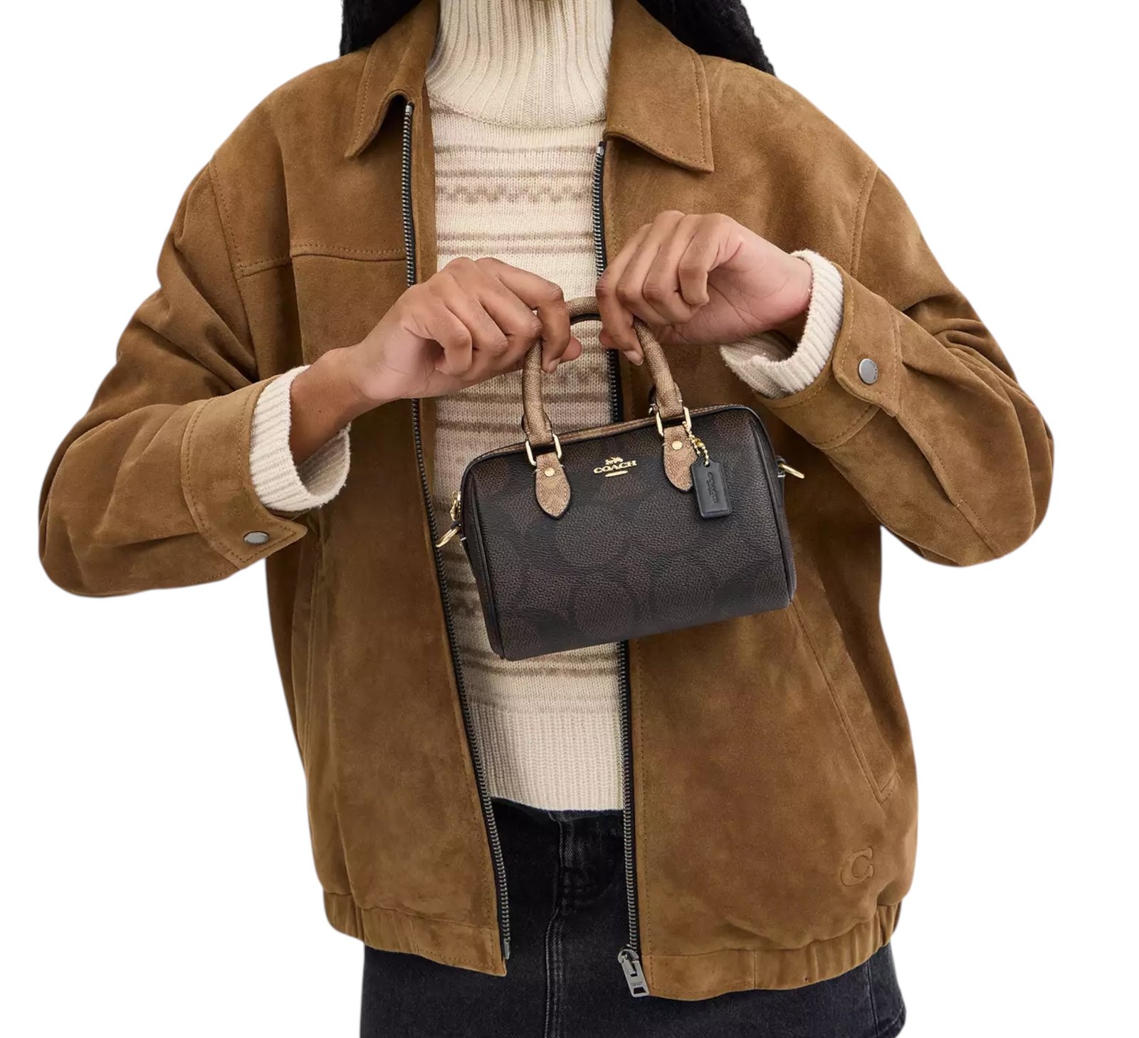 Sac À Bandoulière Coach Satchel Mini Rowan Marron Noyer S – Image 3