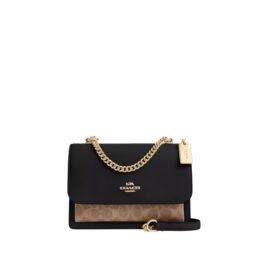 Sac À Bandoulière Coach Klare en Toile Noir Marron M