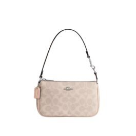 Sac À Bandoulière Coach Nolita 19 en Toile Beige Clair S