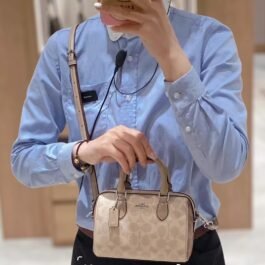 Sac À Bandoulière Coach Satchel Mini Rowan Beige Clair S