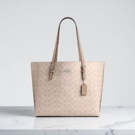 Sac À Cabas Coach Mollie En Toile À Fermeture Beige XL