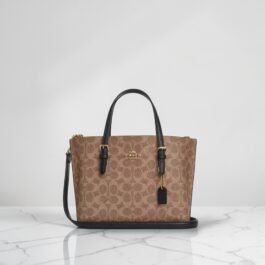 Sac À Cabas Coach Mollie 25 En Toile Marron M