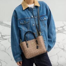 Sac À Cabas Coach Mollie 25 En Toile Marron M