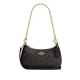 Sac À Bandoulière Coach Teri en Toile Noyer S