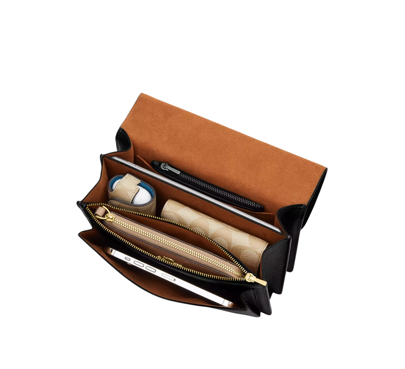 Sac À Bandoulière Coach Klare en Toile Beige Blanc M – Image 5