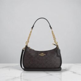 Sac À Bandoulière Coach Teri en Toile Noyer M