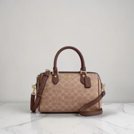 Sac À Bandoulière Coach Satchel Rowan Beige M