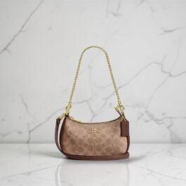 Sac À Bandoulière Coach Teri en Toile Marron S