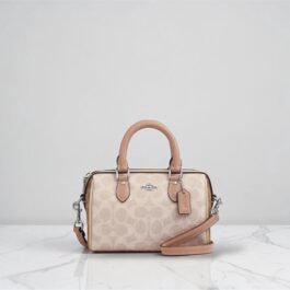 Sac À Bandoulière Coach Satchel Mini Rowan Beige Clair S
