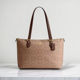 Sac À Cabas Coach Gallery En Toile Marron L