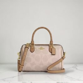 Sac À Bandoulière Coach Satchel Rowan Beige Clair M