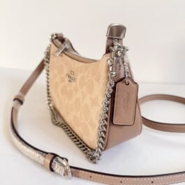 Sac À Bandoulière Coach Teri en Toile Beige S