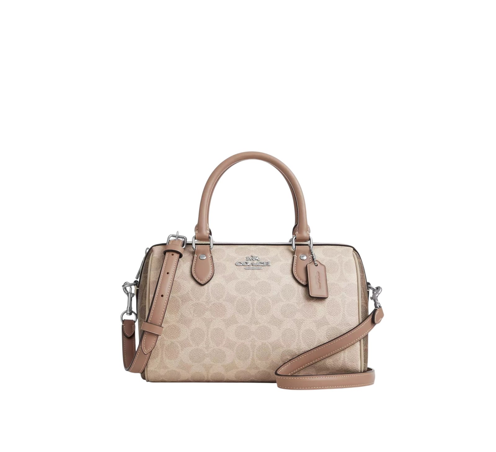 Sac À Bandoulière Coach Satchel Rowan Beige Clair 2 M