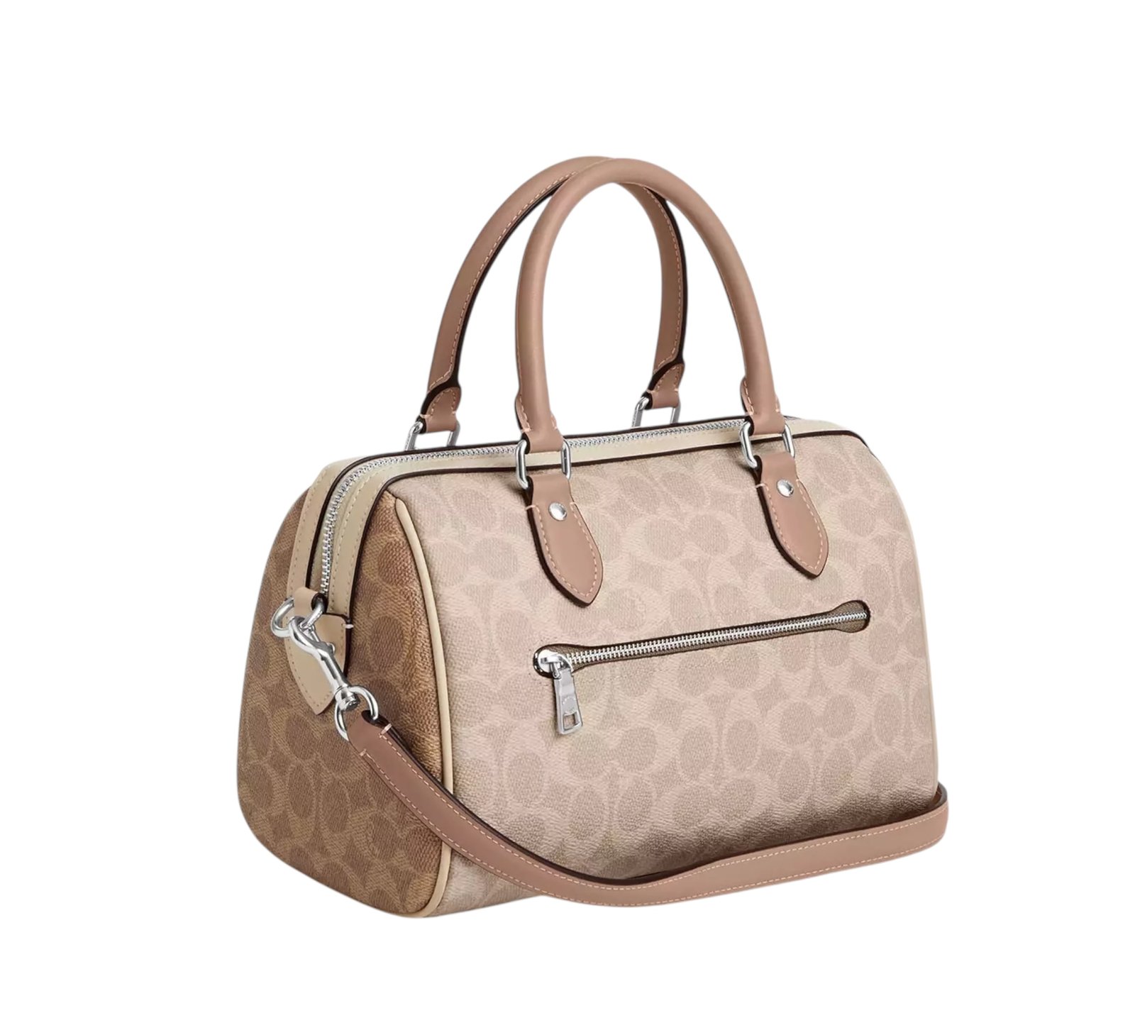 Sac À Bandoulière Coach Satchel Rowan Beige Clair 2 M – Image 2