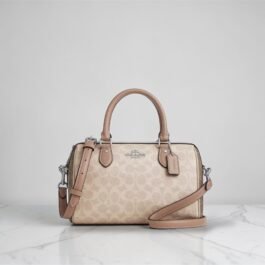 Sac À Bandoulière Coach Satchel Rowan Beige Clair 2 M