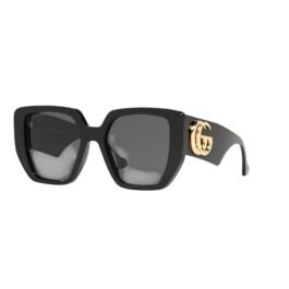 Lunettes de soleil Gucci Noir Logo GG Or