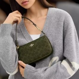 Sac À Bandoulière Coach Nolita 19 en Toile Vert S