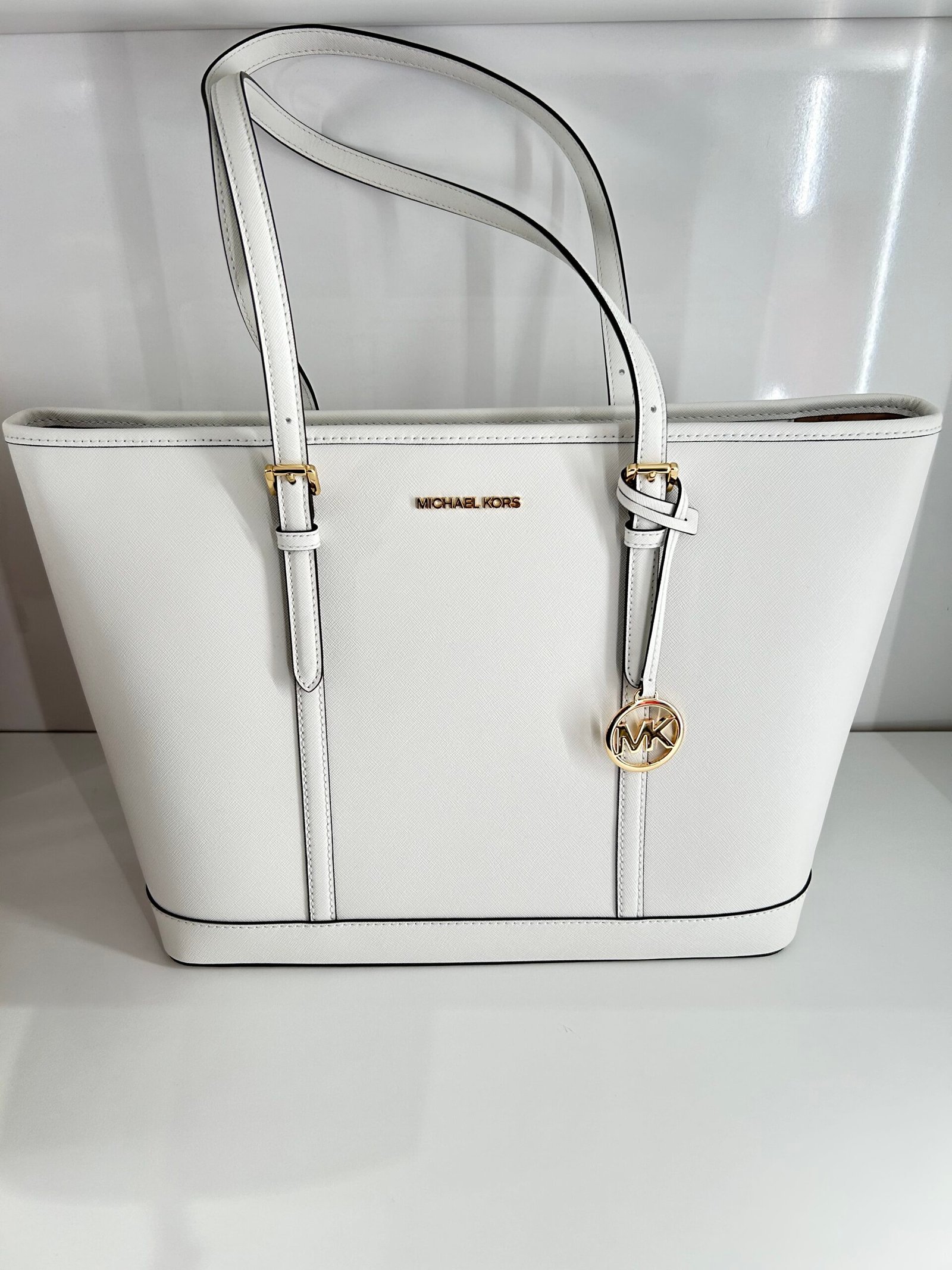 Sac À Main Michael Kors Jet Set Travel White