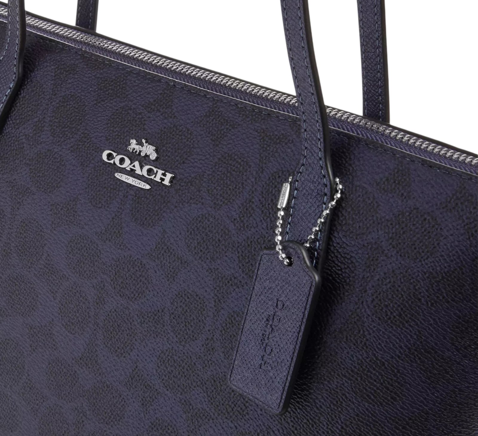 Sac À Cabas Coach zippé Fiona Bleu M – Image 6