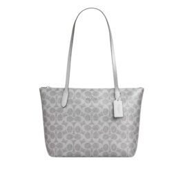 Sac À Cabas Coach zippé Fiona Gris M