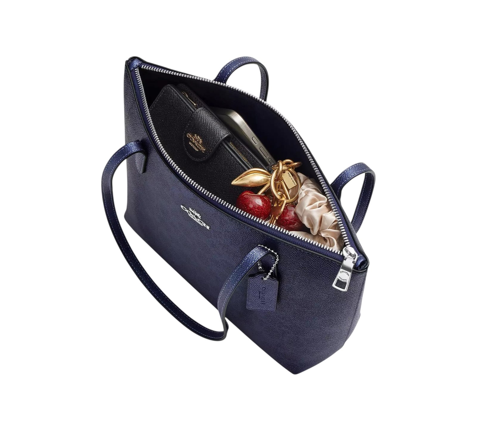 Sac À Cabas Coach zippé Fiona Bleu M – Image 3