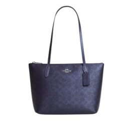Sac À Cabas Coach zippé Fiona Bleu M