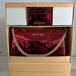 Coffret Michael Kors Sac À Bandoulière+Porte-cartes Red