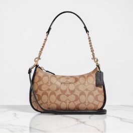 Sac À Bandoulière Coach Teri en Toile Noyer M