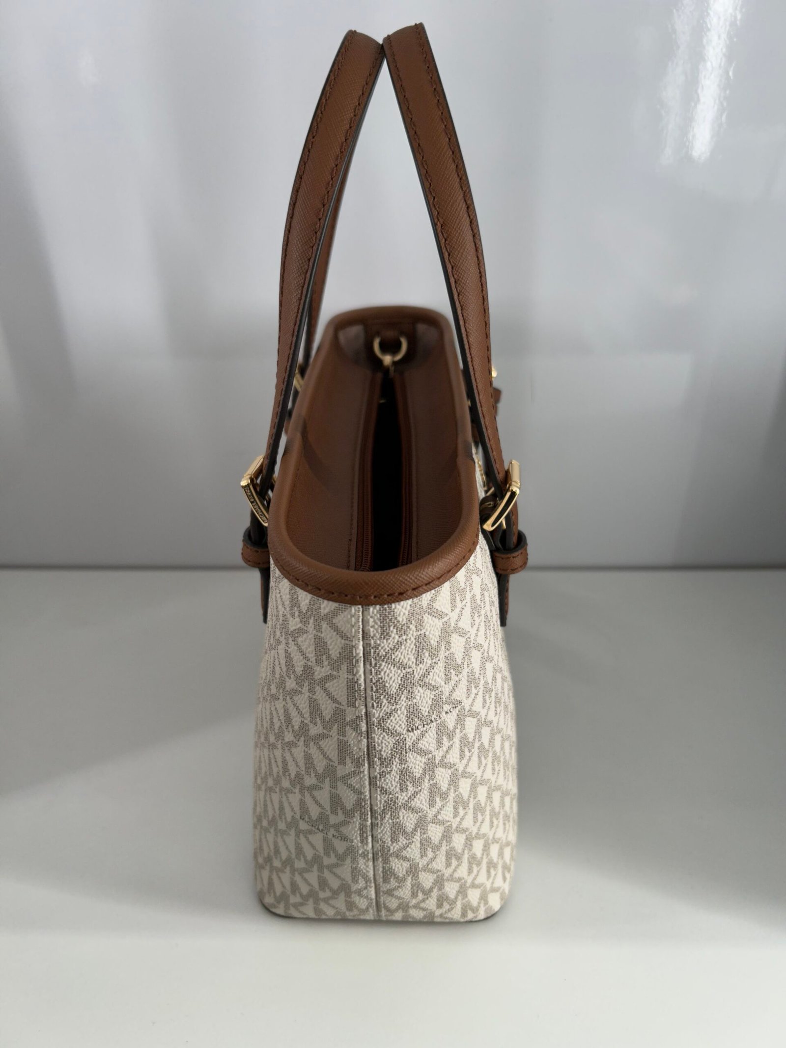 Sac à Bandoulière Michael Kors Mini Jet Set Vanilla – Image 3