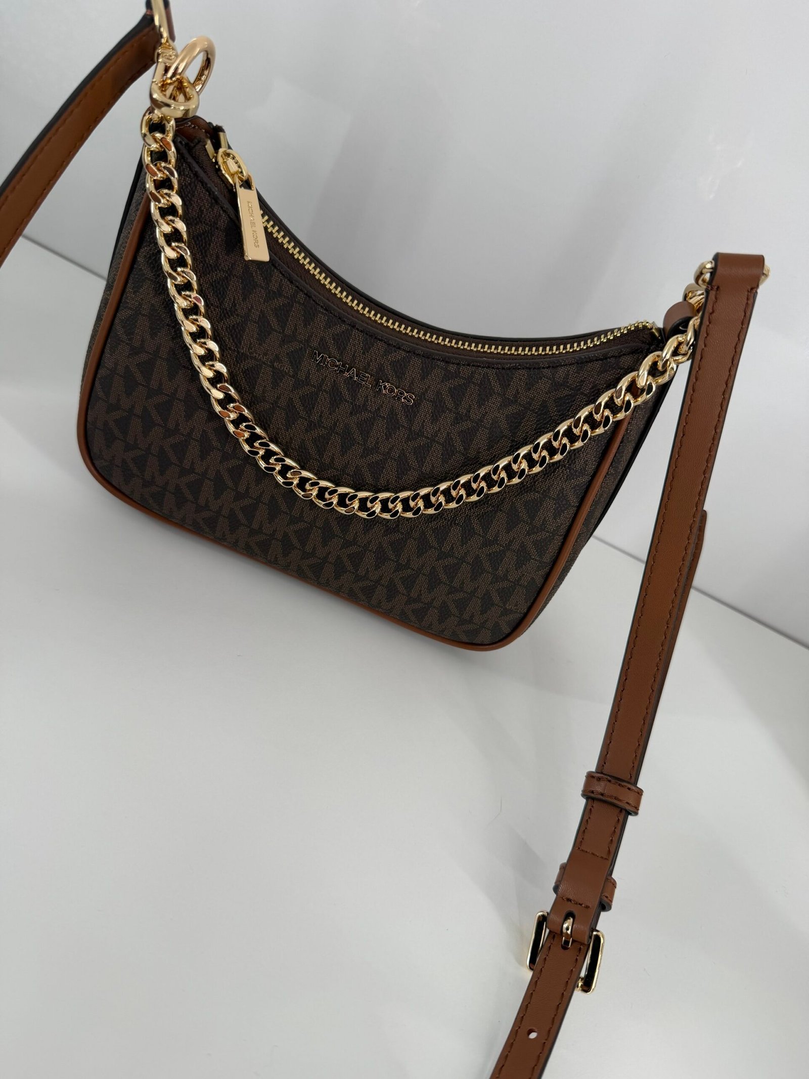 Sac à Bandoulière Michael Kors Charm Chain Brown – Image 4