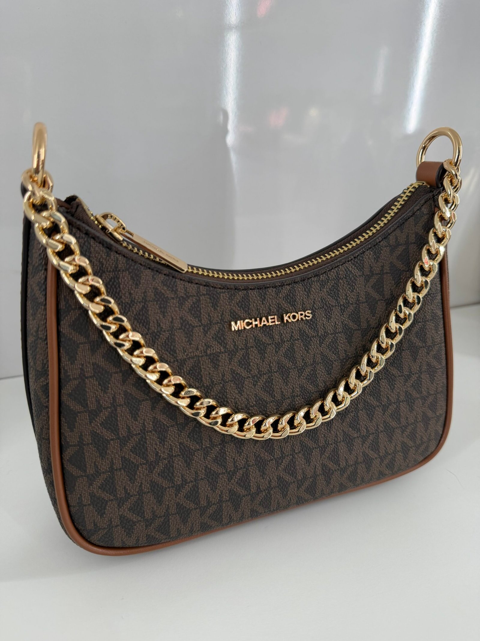 Sac à Bandoulière Michael Kors Charm Chain Brown – Image 2